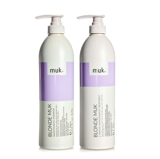 Muk Blonde Toning Shampoo and 1 Minute Maintenance Treatment 1000ml