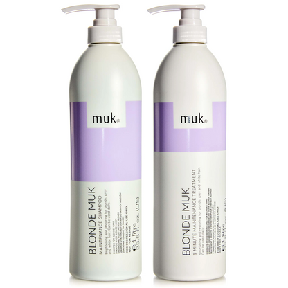 Muk Blonde Toning Shampoo and 1 Minute Maintenance Treatment 1000ml