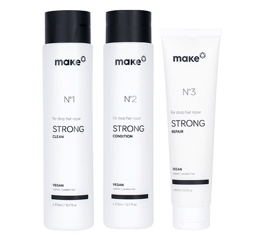 Make Strong No 1 Clean Shampoo and No 2 Conditioner + No 3 Repair Set (3pc)