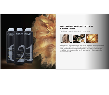 Maxcare Hair Botox Natural Keratin Protein Collagen Smoothing Treatment 1000ml