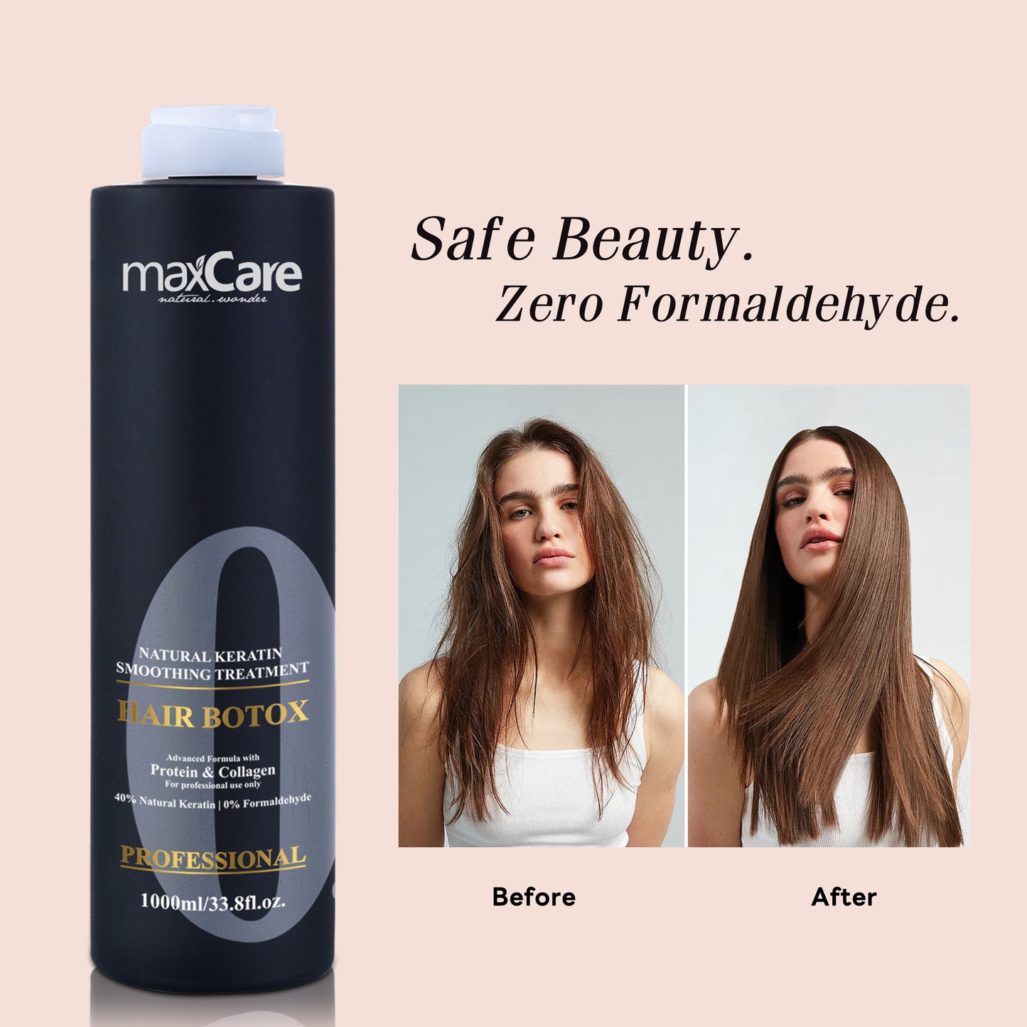 Maxcare Hair Repair Natural Keratin Protein Collagen Smoothing Treatment 1000ml