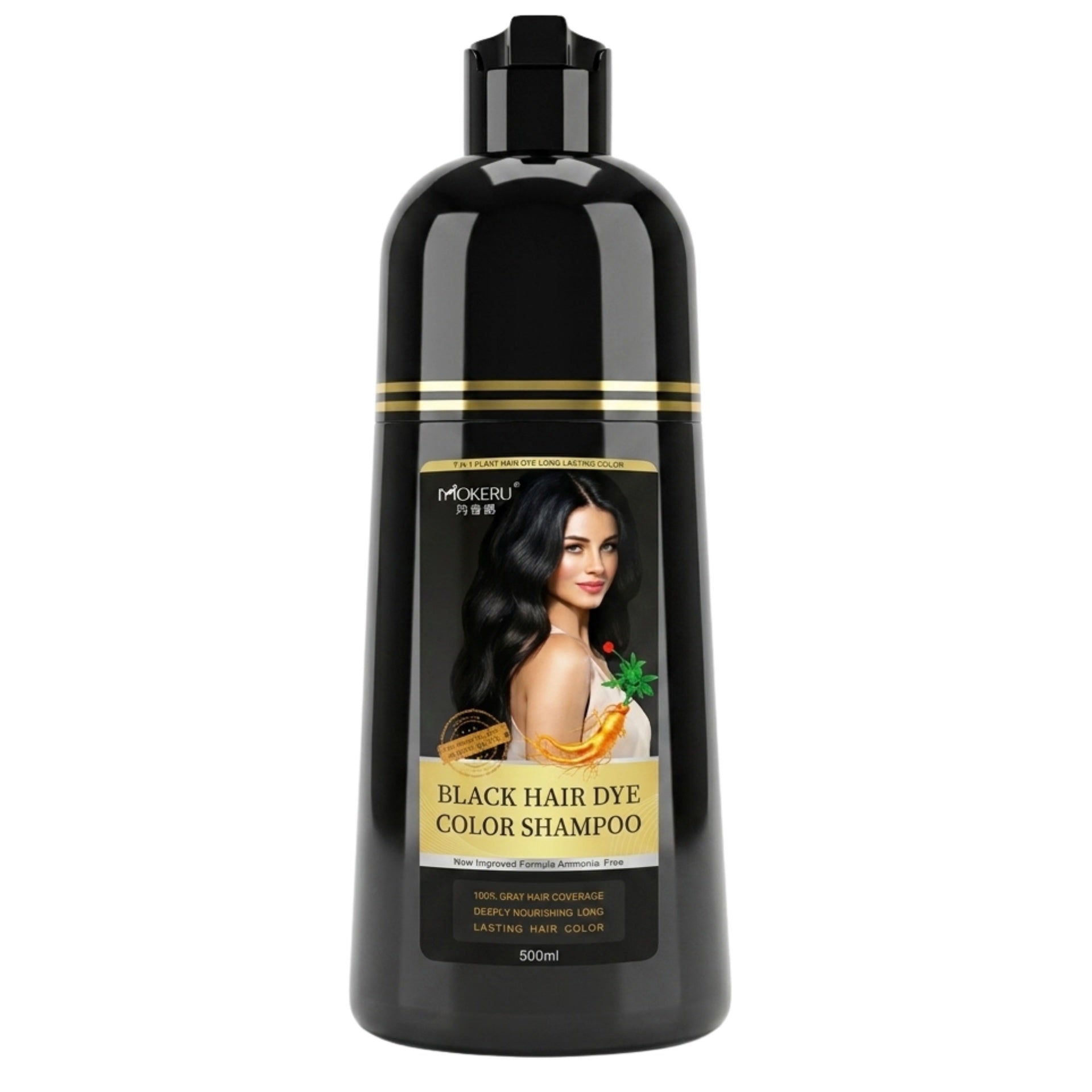 Mokeru Black Hair Dye Color Shampoo 500ml