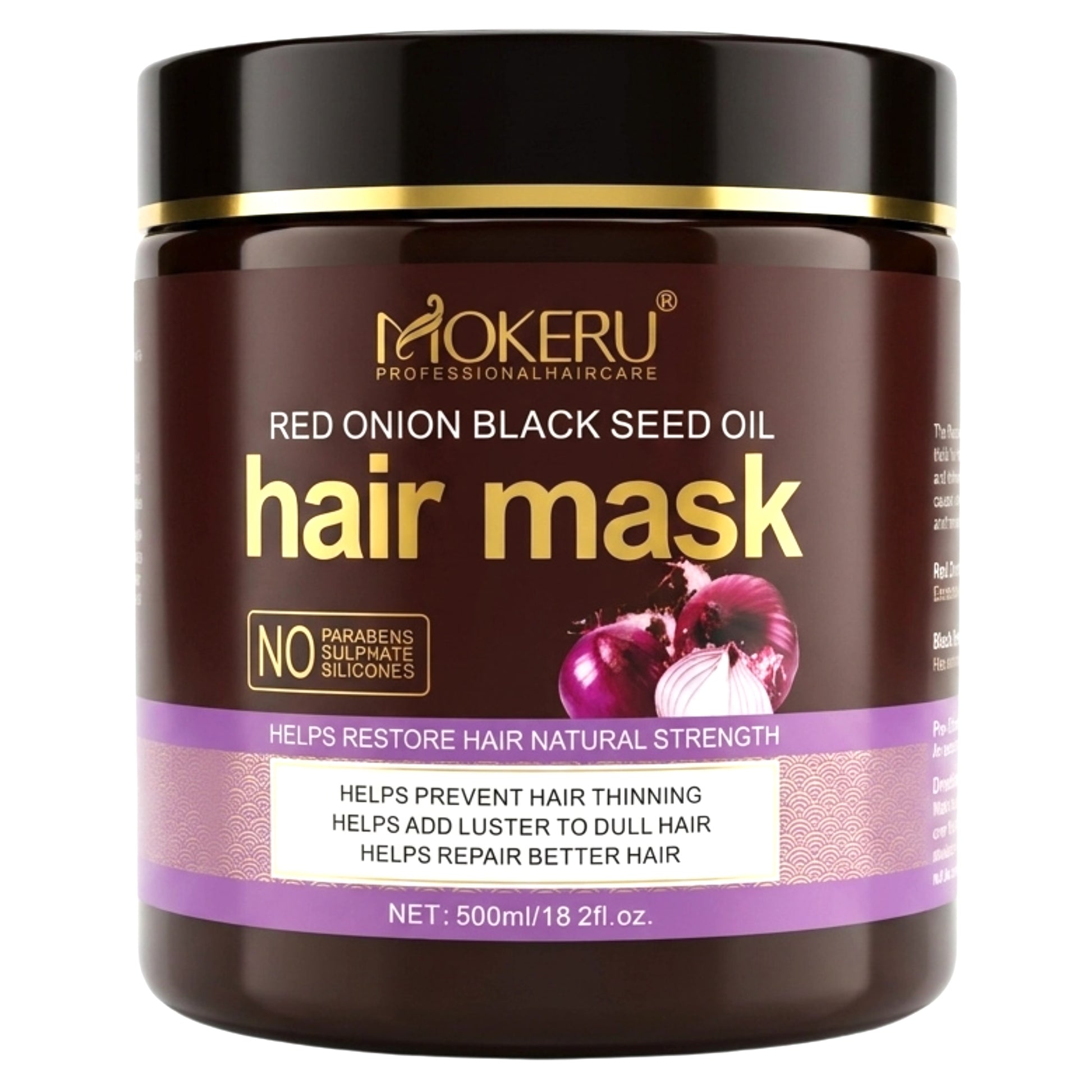 Mokeru Red Onion Black Seed Oil Hair Mask 500ml