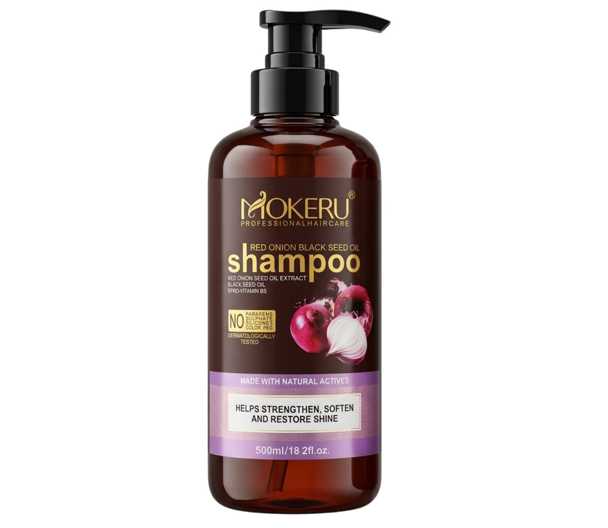 Mokeru Red Onion Black Seed Oil Shampoo 500ml