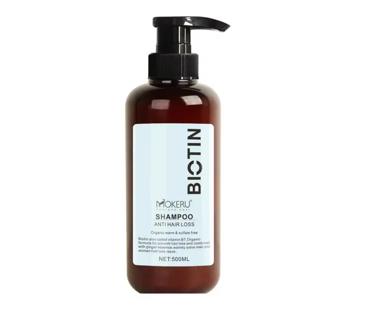 Mokeru Biotin Anti Hair Loss Organic Shampoo 500ml