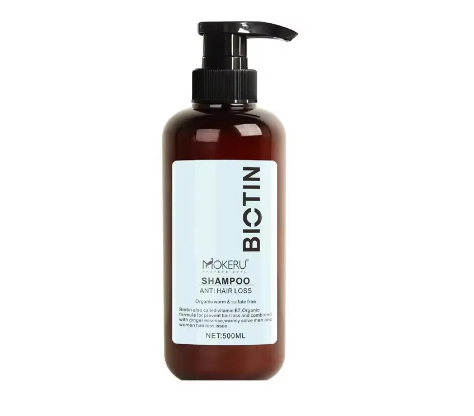 Mokeru Biotin Anti Hair Loss Organic Shampoo 500ml
