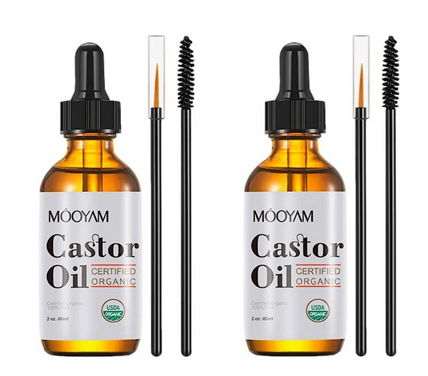 Mooyam Organic Castor Oil Eyelash Growth 60ml (2pc)