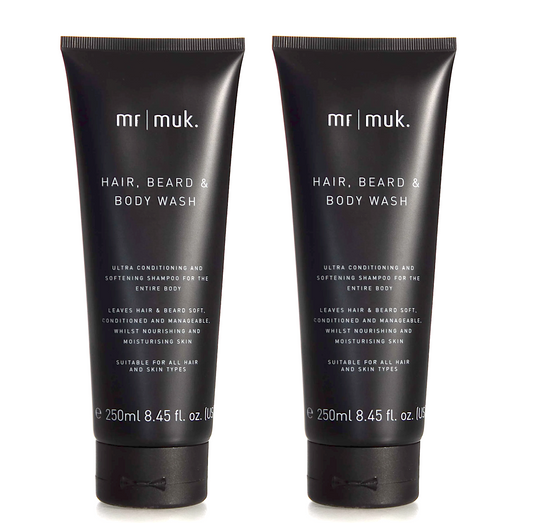 Mr Muk Hair Beard and Body Wash Shampoo 250ml (2pc)