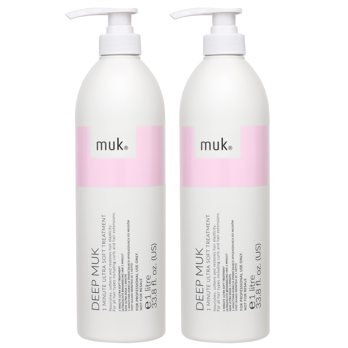 Muk Deep 1 Minute Ultra Soft Treatment 1000ml (2pc)