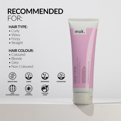 Muk Deep Ultra Soft Shampoo and Conditioner 1000ml + Moisturising Cream 200ml