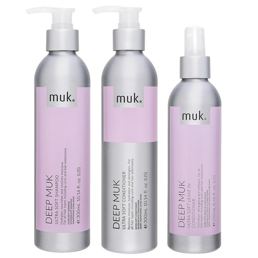 Muk Deep Ultra Soft Shampoo and Conditioner 300ml + Leave In Conditioner (3pc)