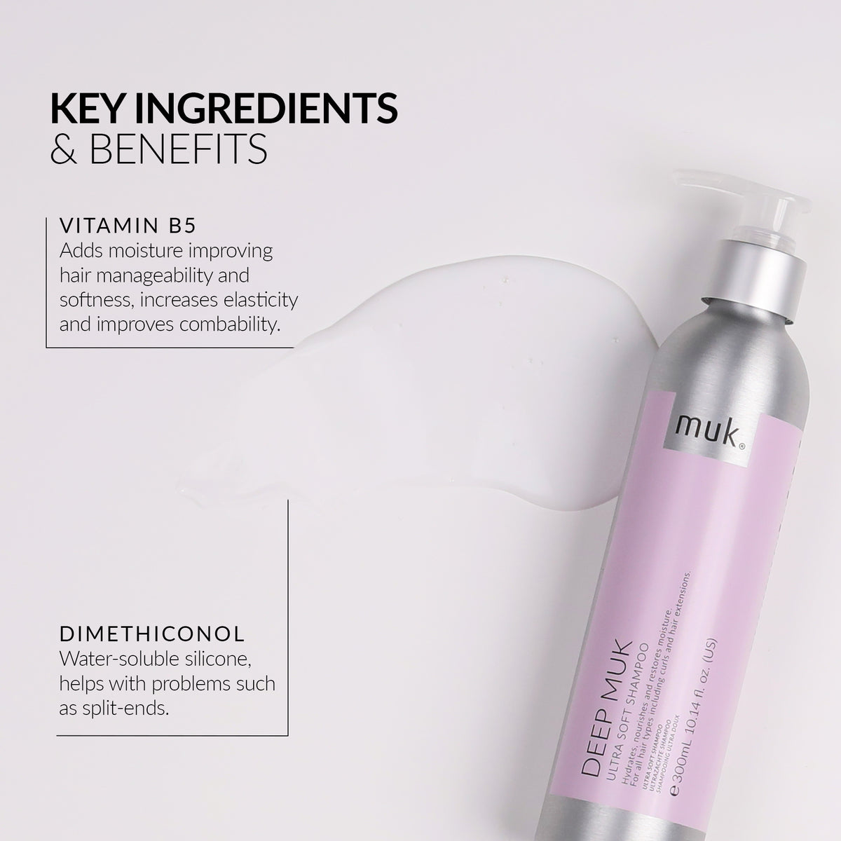 Muk Deep Ultra Soft Shampoo and Conditioner 300ml + Leave In Conditioner (3pc)