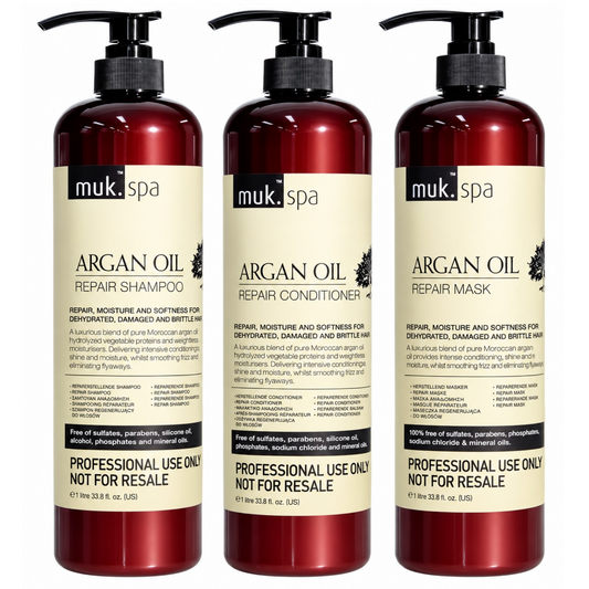 Muk Spa Argan Oil Repair Shampoo and Conditioner 1000ml + Mask (3pc)