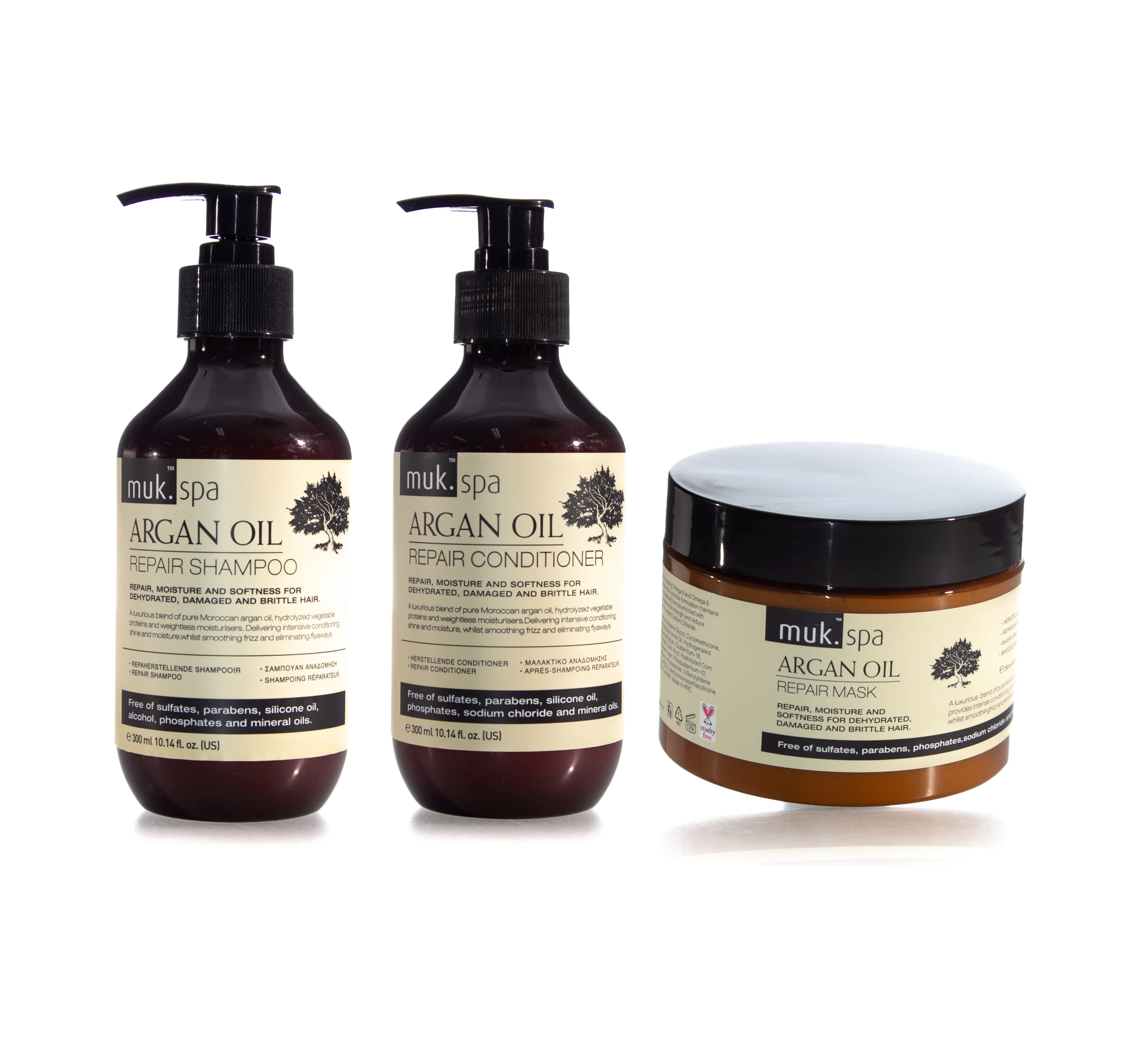 Muk Spa Argan Oil Repair Shampoo and Conditioner 300ml + Mask