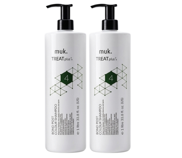 Muk Treat+ Bond Post Colour Shampoo 1000ml (2pc)