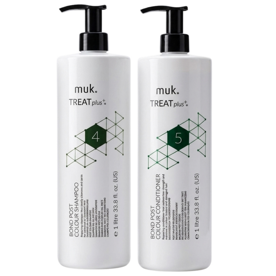 Muk Treat+ Bond Post Colour Shampoo and Conditioner 1000ml 