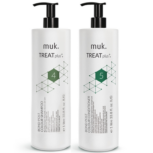 Muk Treat+ Bond Post Colour Shampoo and Conditioner 1000ml