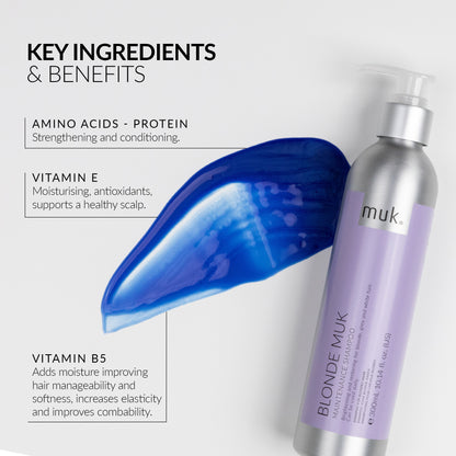 Muk Blonde Toning Shampoo & 1 Minute Maintenance Treatment 1000ml + Deep Treatment Trio