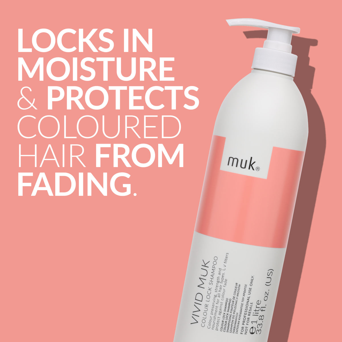 Muk Vivid Colour Lock Shampoo and Conditioner 1000ml + Deep Treatment Trio