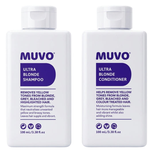Muvo Ultra Blonde Shampoo and Conditioner 100ml Travel Pack