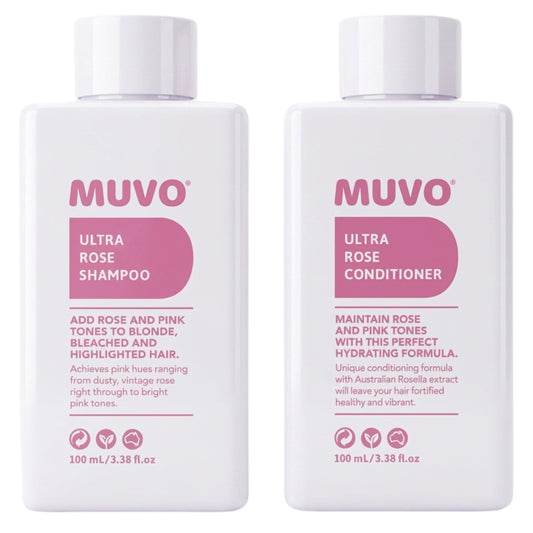 Muvo Ultra Rose Shampoo and Conditioner 100ml Travel Pack