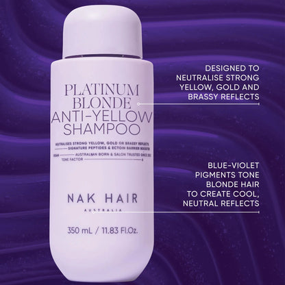 Nak Platinum Blonde Anti Yellow Shampoo and Blonde Conditioner 350ml