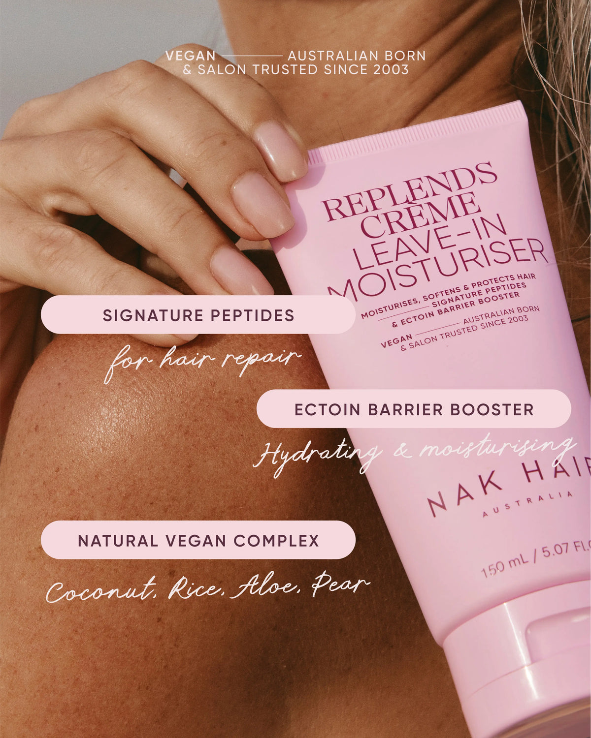 Nak Replends Creme Leave In Moisturiser 150ml (2pc)