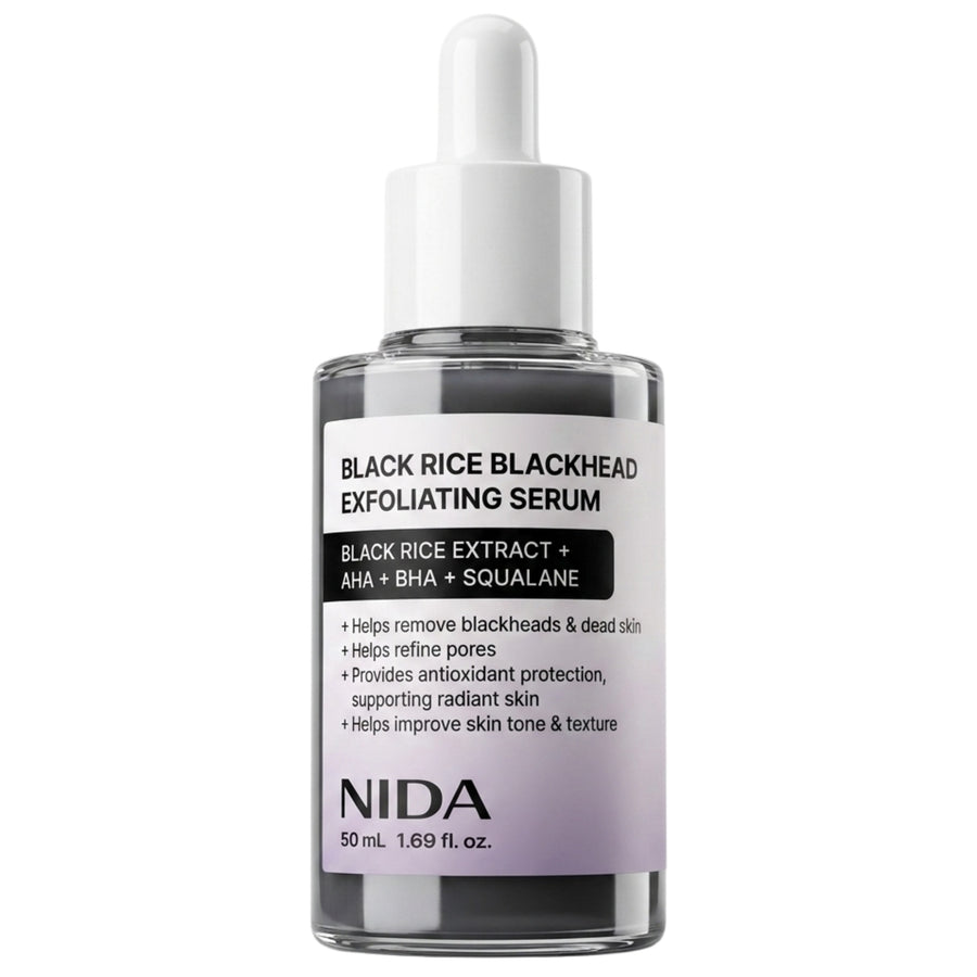 NIDA Black Rice Blackhead Exfoliating Serum Korean Beauty 50ml