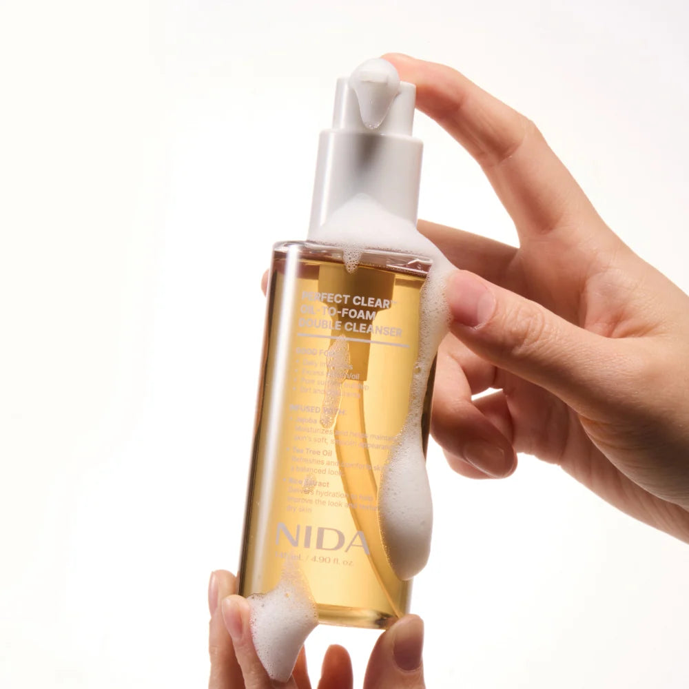 NIDA Perfect Clear Oil to Foam Double Cleanser with Jojoba Oil 145ml