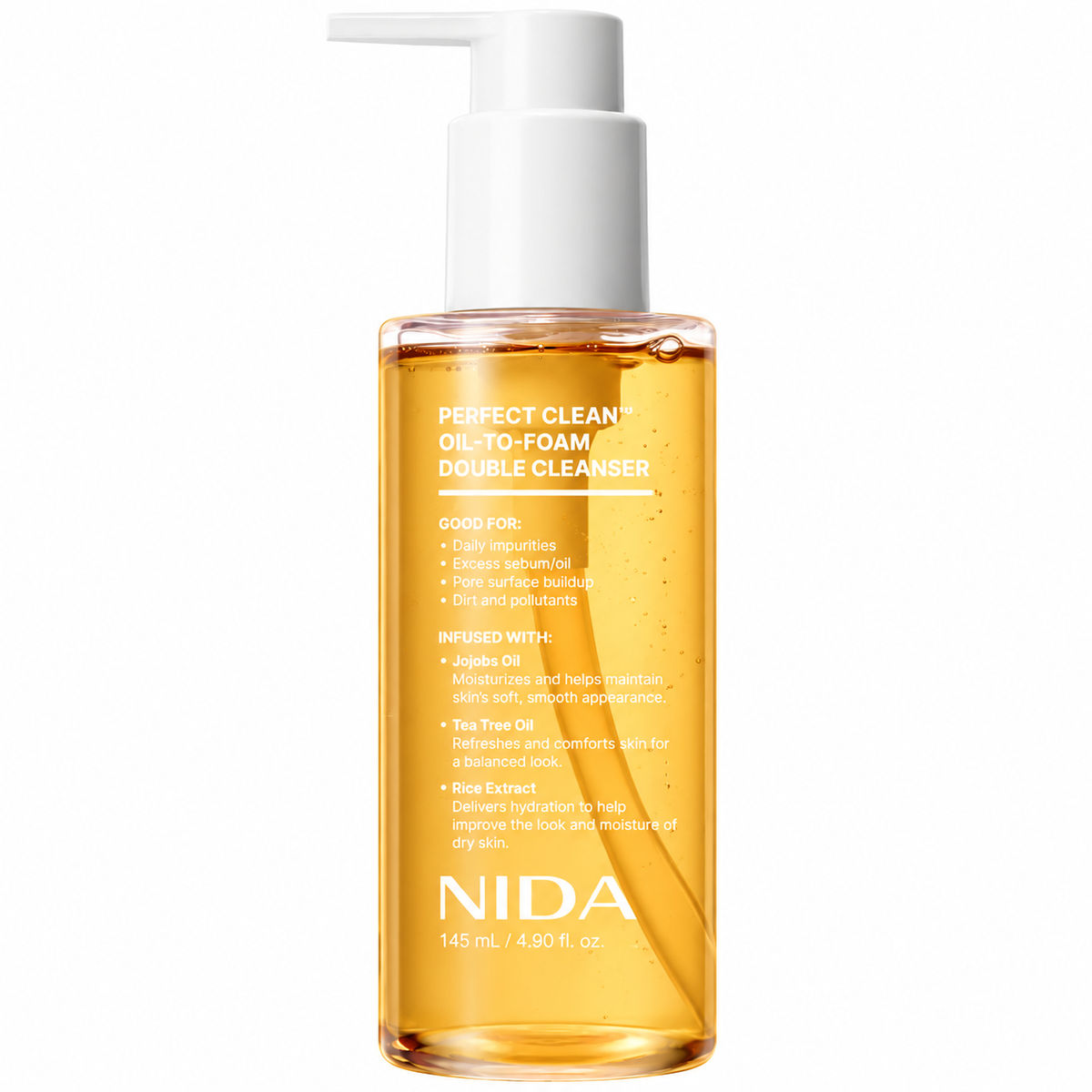 NIDA Perfect Clear Oil to Foam Double Cleanser with Jojoba Oil 145ml