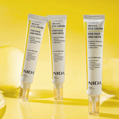 NIDA Revive Eye Cream For Face And Neck Retinal + Peptide Korean Beauty 40ml