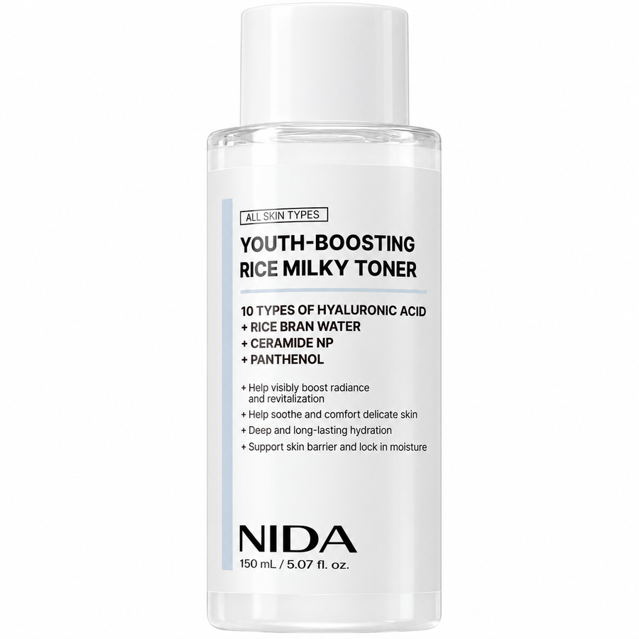NIDA Youth Boosting Rice Milky Toner with Hyaluronic Acid & Ceramide 150ml