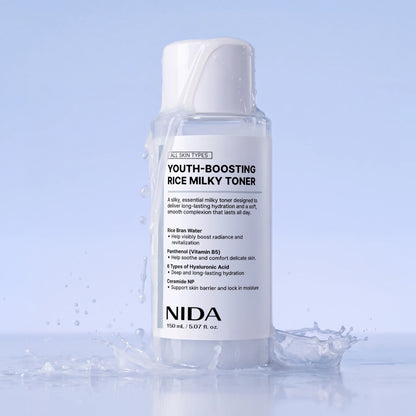 NIDA Youth Boosting Rice Milky Toner with Hyaluronic Acid & Ceramide 150ml