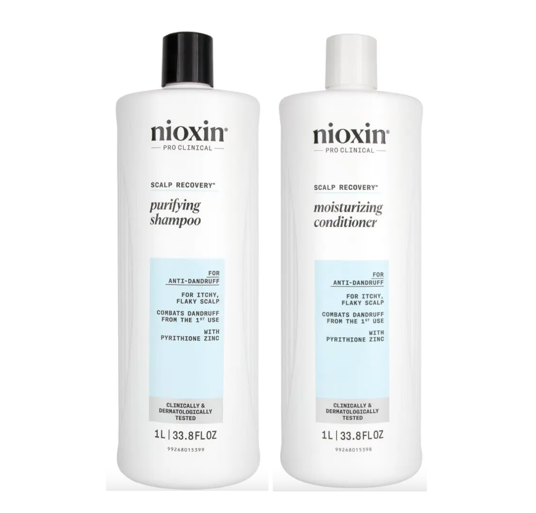 Nioxin Scalp Recovery Purifying Anti Dandruff Shampoo & Moisturizing Conditioner 1L