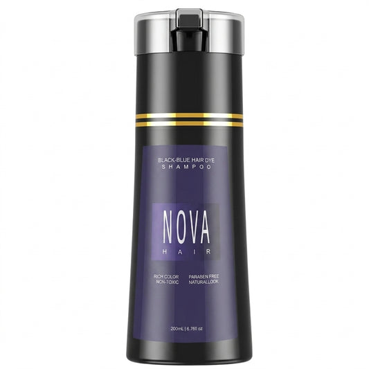 Nova Hair BLACK BLUE Hair Dye Shampoo 200ml