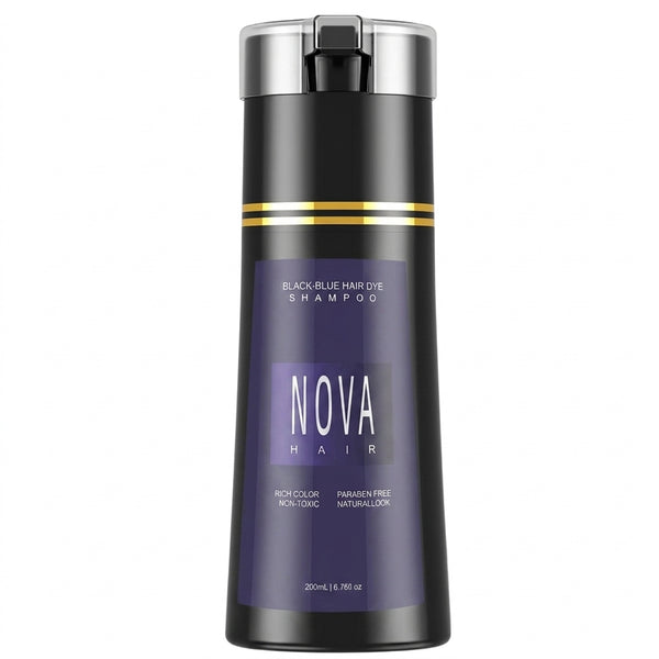 Nova Hair BLACK BLUE Hair Dye Shampoo 200ml