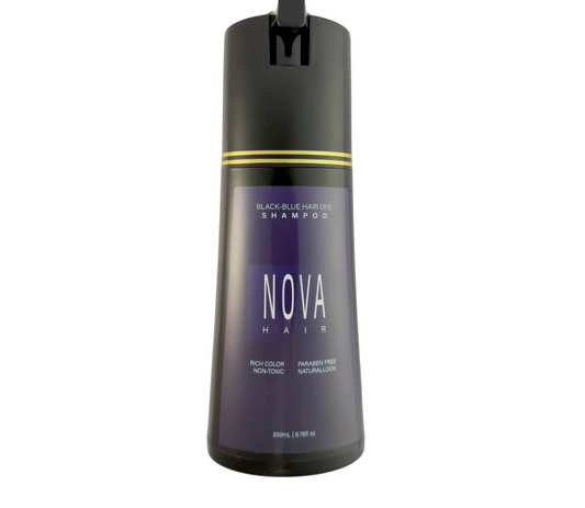 Nova Hair BLACK BLUE Hair Dye Shampoo 200ml