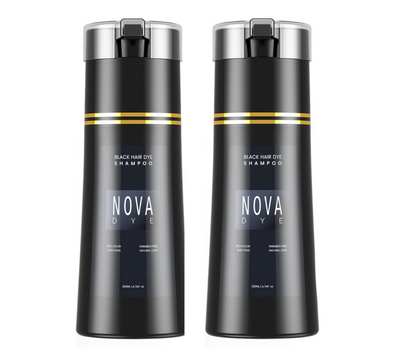 Nova Hair Black Hair Dye Shampoo 200ml (2pc)