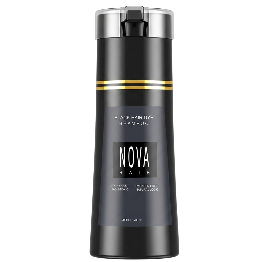 Nova Hair Black Hair Dye Shampoo 200ml