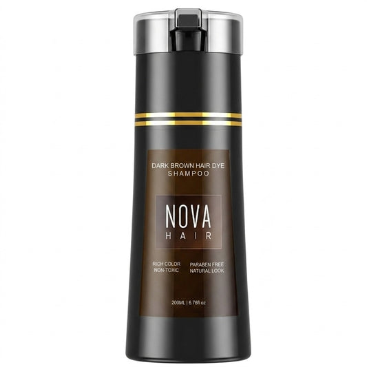 Nova Hair Dark Brown Hair Dye Shampoo 200ml