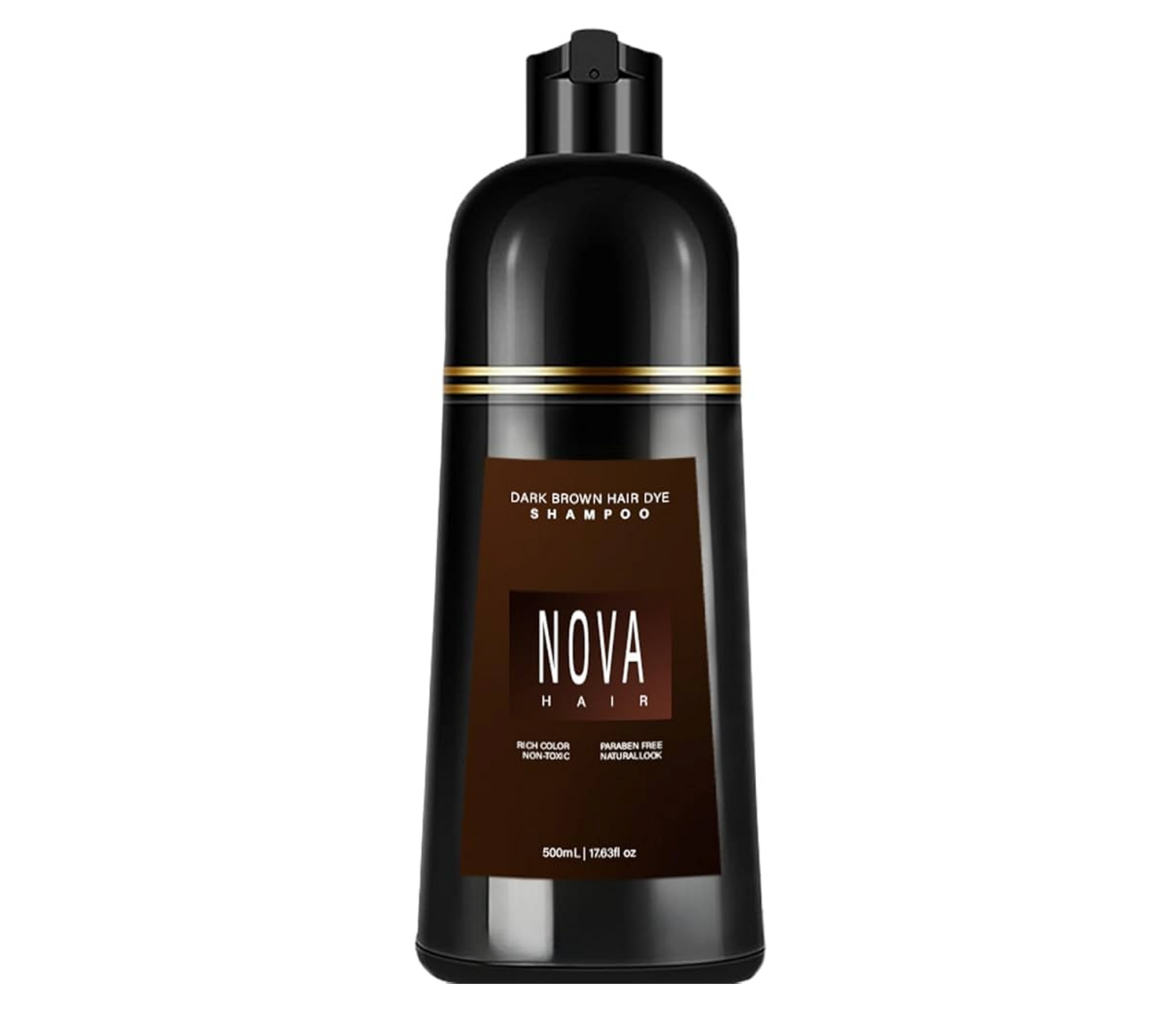 Nova Hair Dark Brown Hair Dye Shampoo 500ml