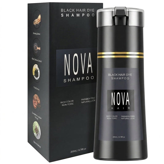 Nova Hair Instant Black Dye Shampoo 200ml