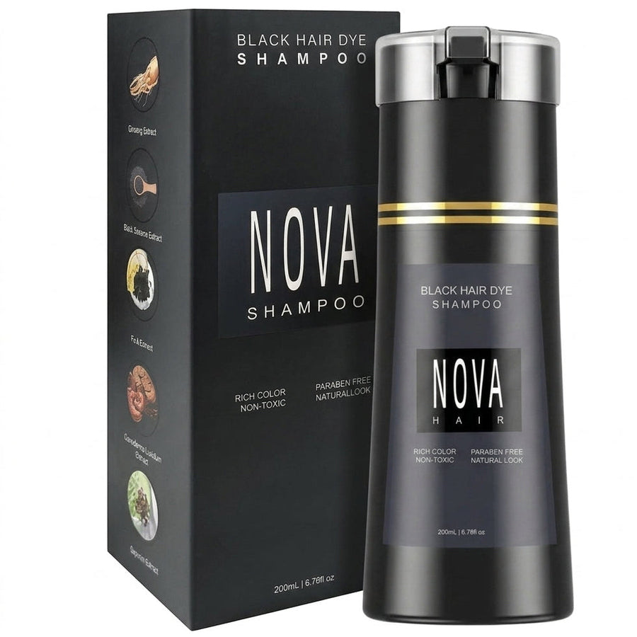 Nova Hair Instant Black Dye Shampoo 200ml