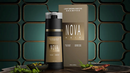Nova Hair Light Brown Hair Dye Shampoo 200ml