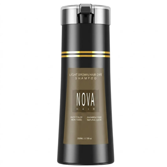 Nova Hair Light Brown Hair Dye Shampoo 200ml