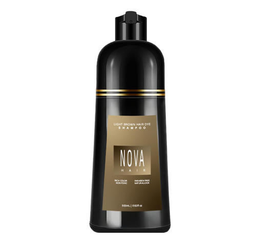 Nova Hair Light Brown Hair Dye Shampoo 500ml