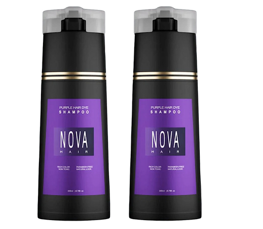 Nova Hair Purple Hair Dye Shampoo 200ml (2pc)