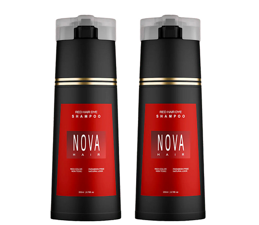 Nova Hair Red Hair Dye Shampoo 200ml (2pc)