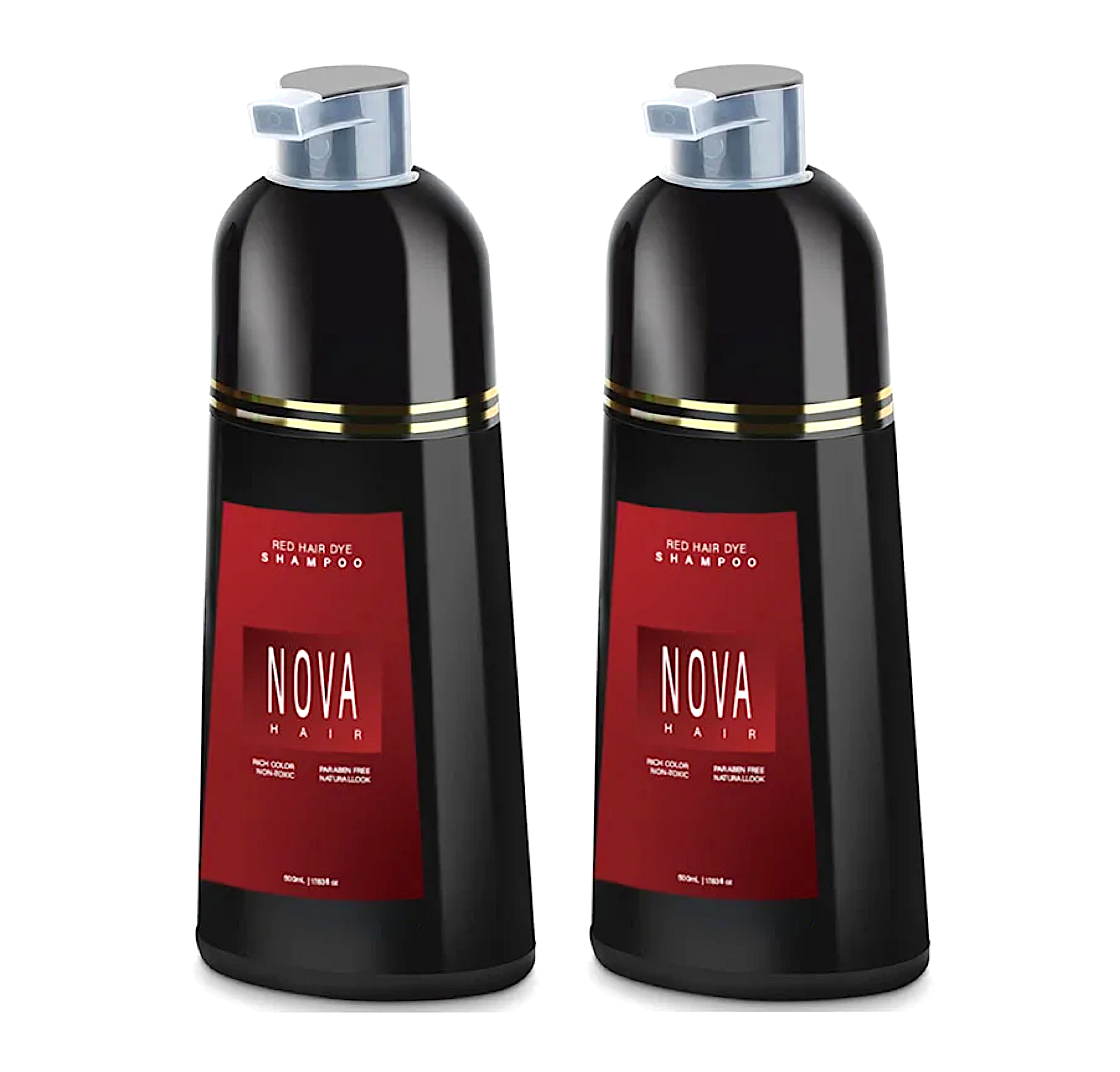 Nova Hair Red Hair Dye Shampoo 500ml (2pc)