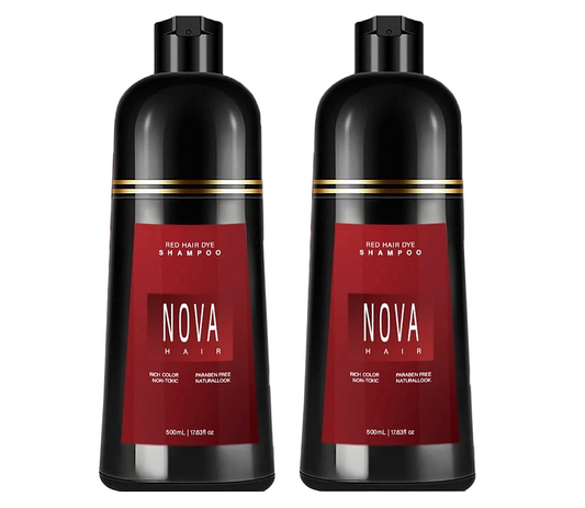 Nova Hair Red Hair Dye Shampoo 500ml (2pc)